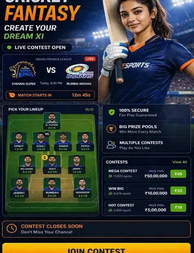 SportsPokerCasino (teen patti online poker india) fantasy cricket & matchday visual 3